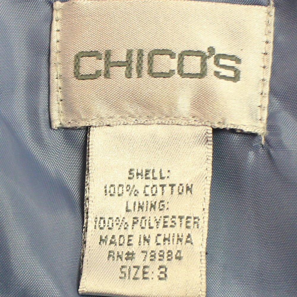 #558B Chico's Cool-Toned Zip-Up Jacket Size 3 (16) - Picture 10 of 11